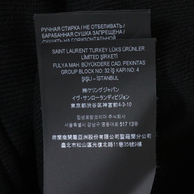 Saint Laurent Paris Logo Embroidered Half-zip Sweatshirt YP53 2023 00488 Black