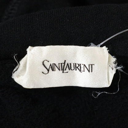 Saint Laurent Paris Logo Embroidered Half-zip Sweatshirt 802136 Y36sw Black