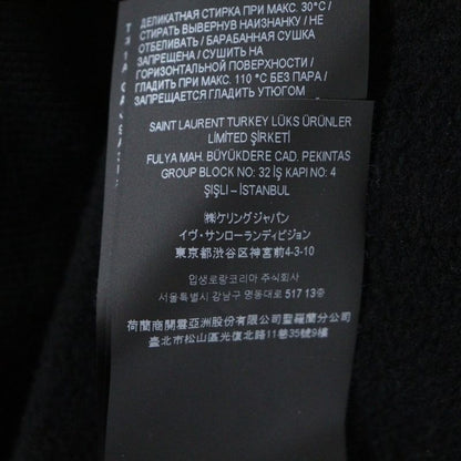 Saint Laurent Paris Logo Embroidered Half-zip Sweatshirt 802136 Y36sw Black