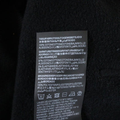 Saint Laurent Paris Logo Embroidered Half-zip Sweatshirt 802136 Y36sw Black