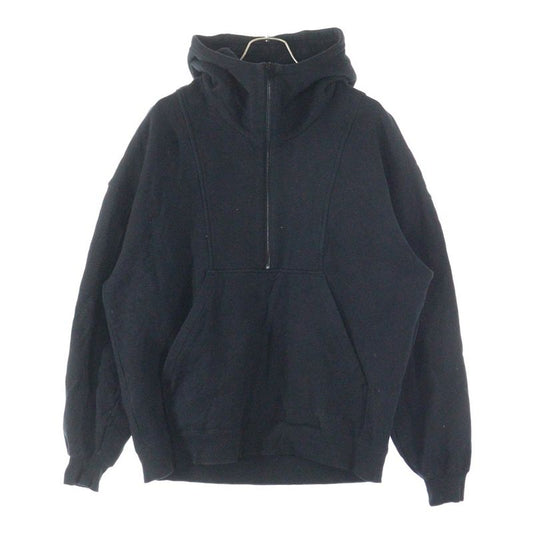 Saint Laurent Paris Logo Embroidered Half-zip Sweatshirt 802136 Y36sw Black