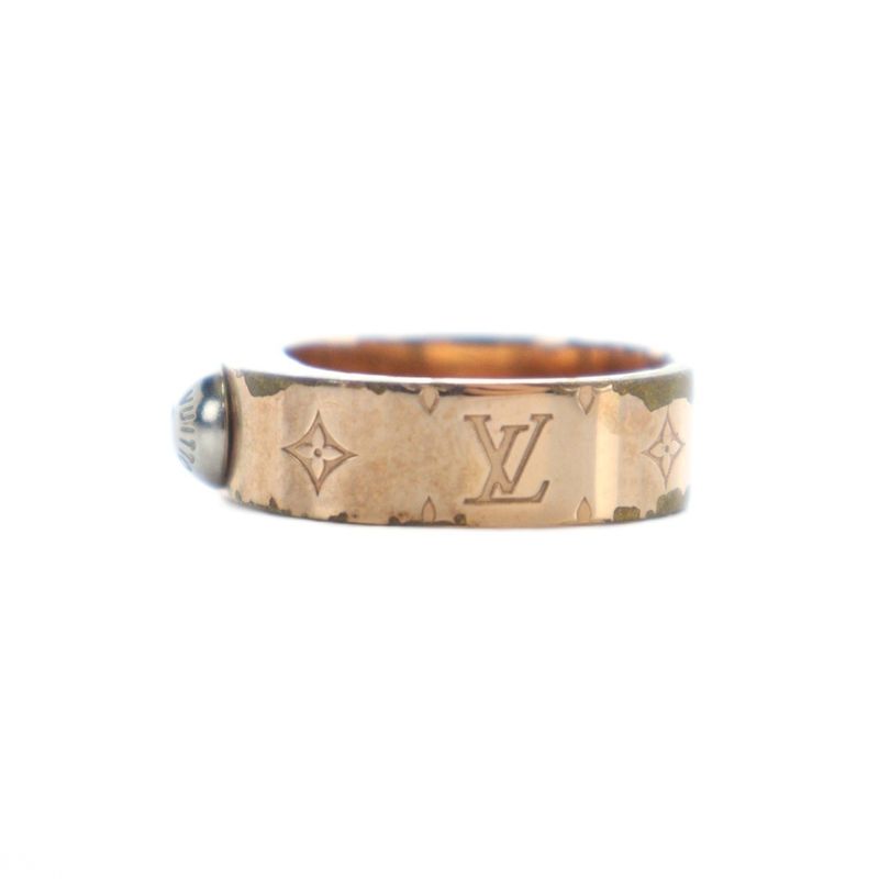 Louis Vuitton M00213 Burg Nanogram Ring Accessories Rings Logo No 10 Gold Color