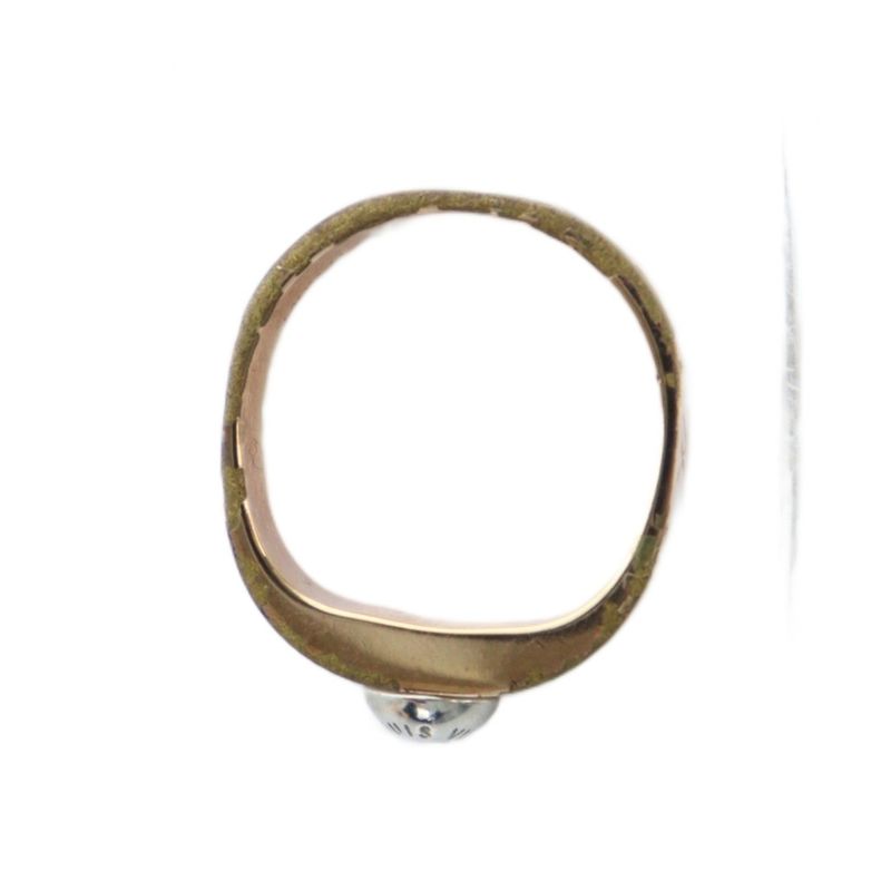 Louis Vuitton M00213 Burg Nanogram Ring Accessories Rings Logo No 10 Gold Color