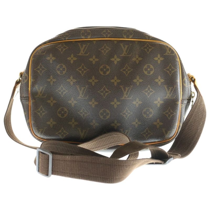 Louis Vuitton Monogram Reporter PM Brown PVC Shoulder Bag M45254