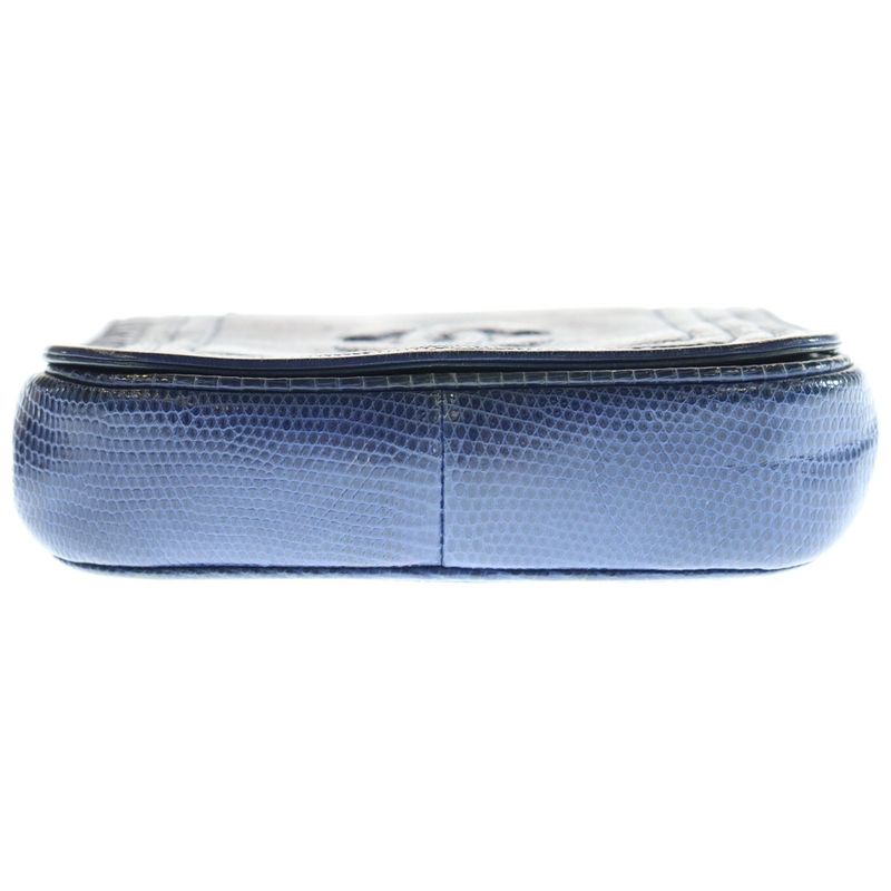 Chanel Coco Mark Chain Shoulder Bag Navy Gold Hardware