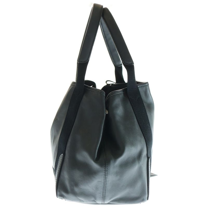 Balenciaga Navy Cabas S Handbag Black Leather