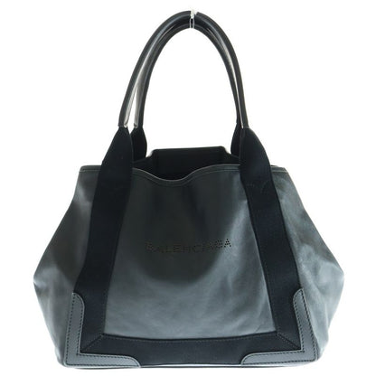 Balenciaga Navy Cabas S Handbag Black Leather