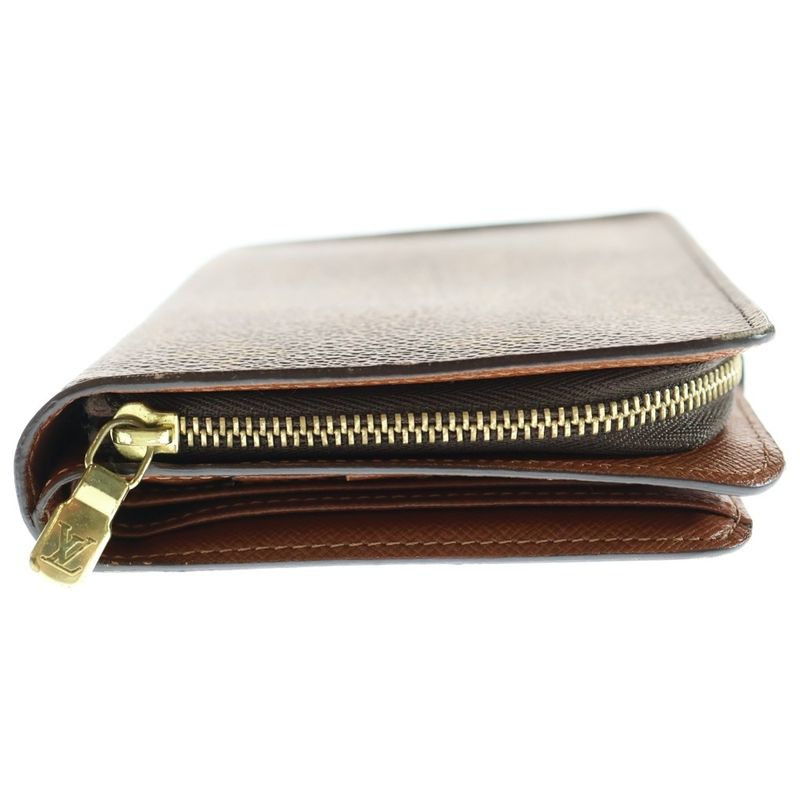 Louis Vuitton Monogram Porte Papier Zip Brown PVC M61207 Wallet