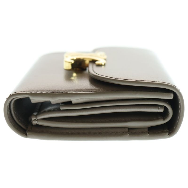 Celine Triomphe Small Flap Wallet Trifold Gold-finish Calf 10d783dpv 10BL