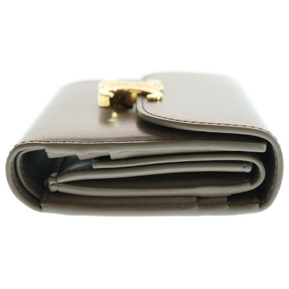 Celine Triomphe Small Flap Wallet Trifold Gold-finish Calf 10d783dpv 10BL