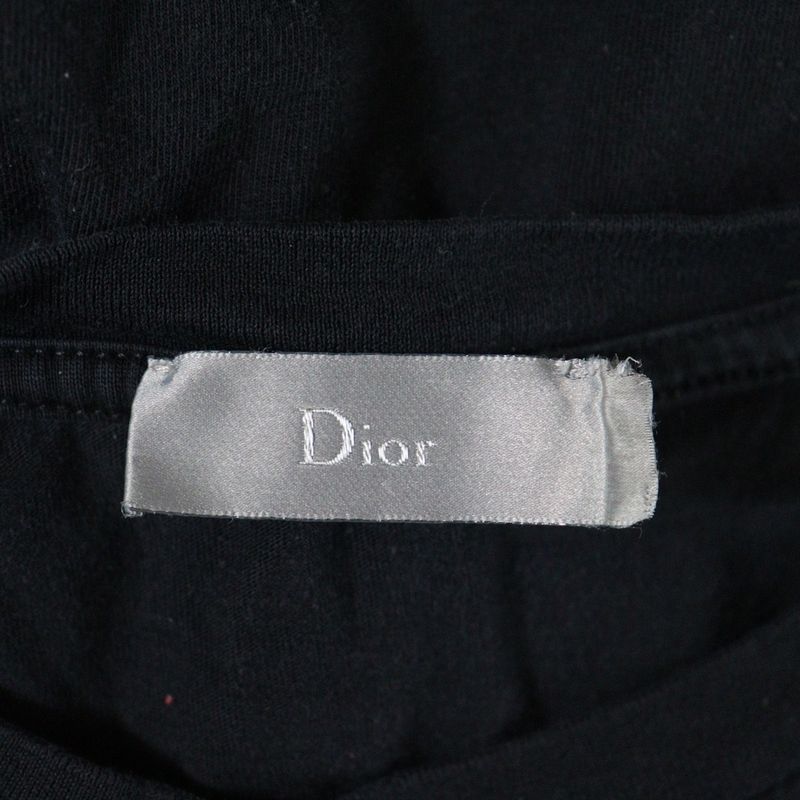 DIOR 17AW 3D Logo Embroidery Crew Neck Short Sleeve T-shirt Black 733j603w3610