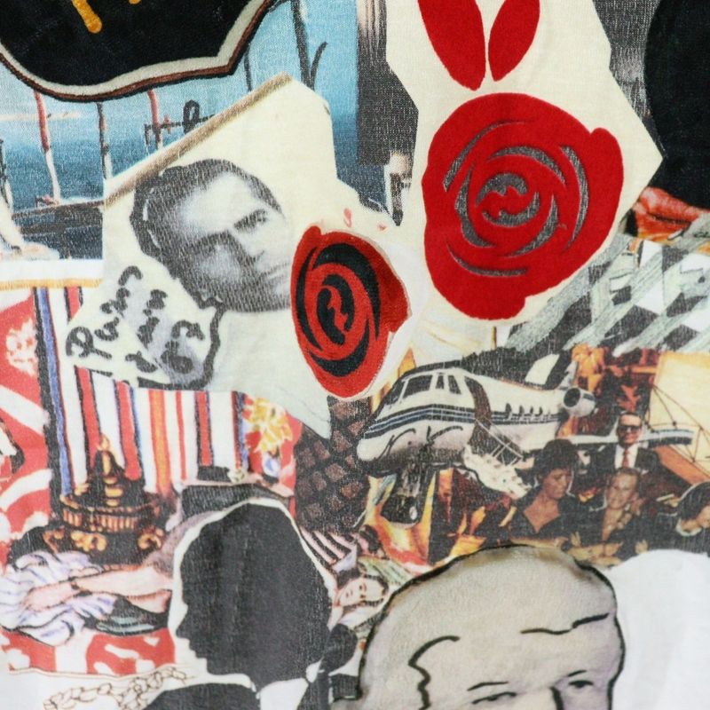 Fendi 17AW Curl Collage Patch/print Short Sleeve T-shirt Cut And Sewn White