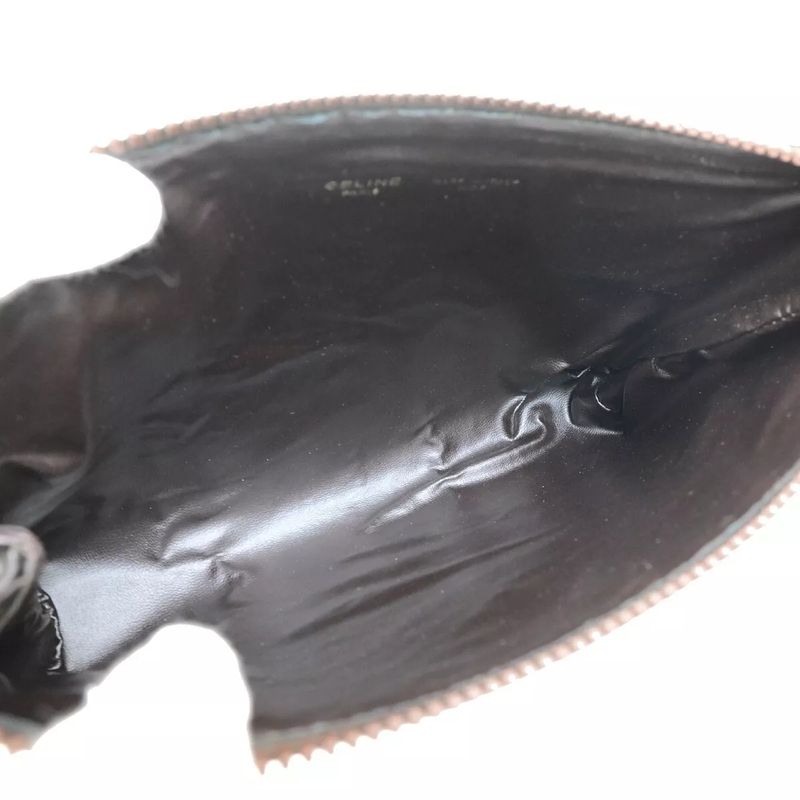 Celine Carriage Clutch Bag C Macadam Vintage Brown Leather 01bs032