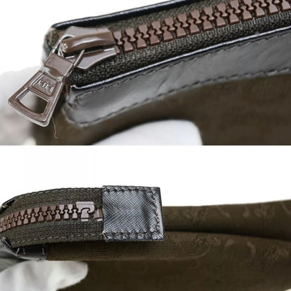 Celine Carriage Clutch Bag C Macadam Vintage Brown Leather 01bs032