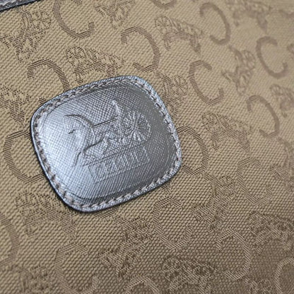 Celine Carriage Clutch Bag C Macadam Vintage Brown Leather 01bs032