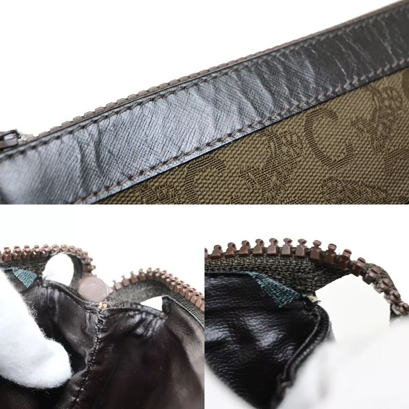 Celine Carriage Clutch Bag C Macadam Vintage Brown Leather 01bs032