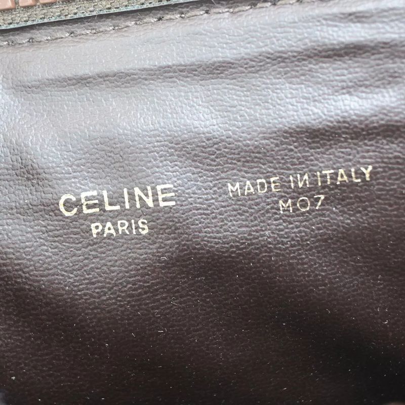 Celine Carriage Clutch Bag C Macadam Vintage Brown Leather 01bs032
