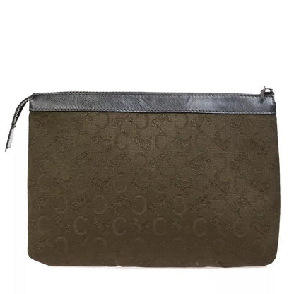 Celine Carriage Clutch Bag C Macadam Vintage Brown Leather 01bs032