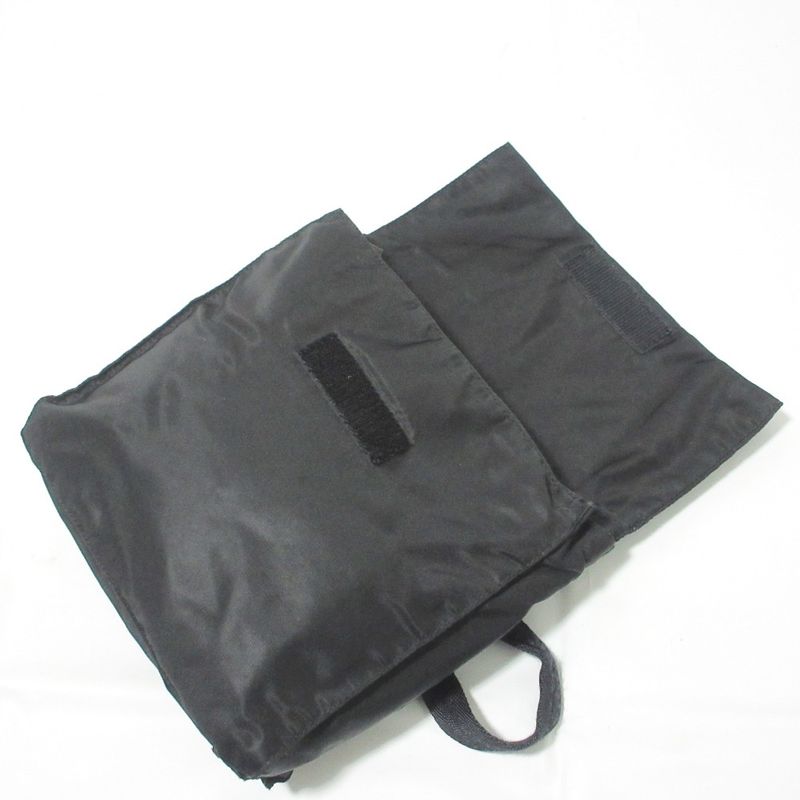 Good Prada Nylon Triangle Logo Plate Shoulder Bag Black Ladies Used