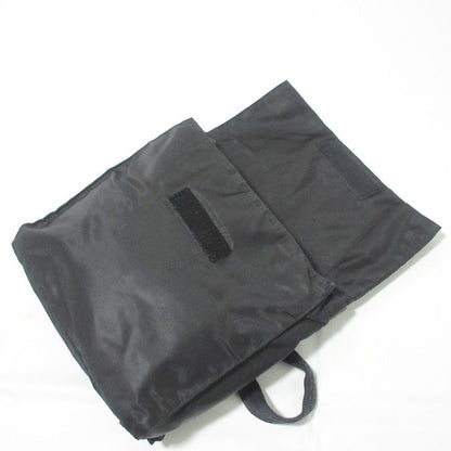 Good Prada Nylon Triangle Logo Plate Shoulder Bag Black Ladies Used
