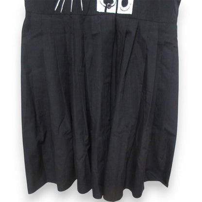 Good Prada Comic Print Leopard Print Collar Sleeveless Knee Length Shirt Dress