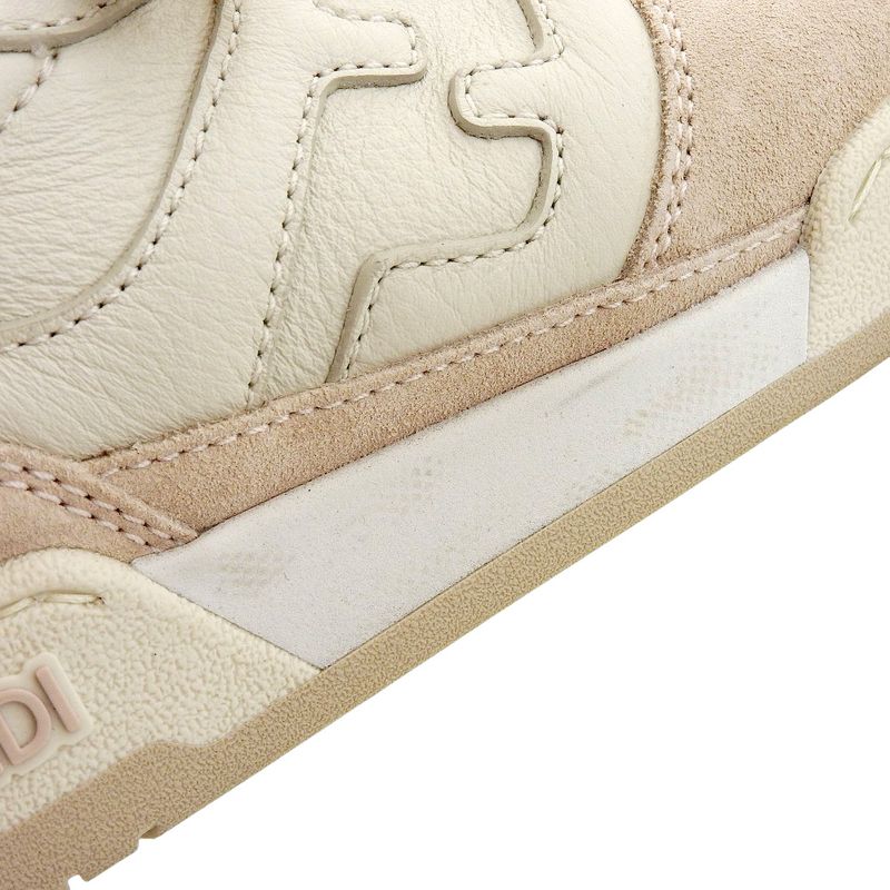 Fendi Match Suede Leather Low Top Sneakers 8e8252 Size 35 Approx 22cm (8.66in)