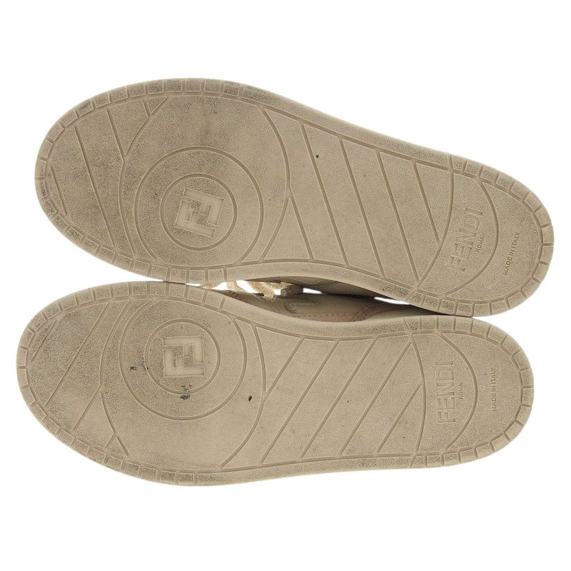 Fendi Match Suede Leather Low Top Sneakers 8e8252 Size 35 Approx 22cm (8.66in)