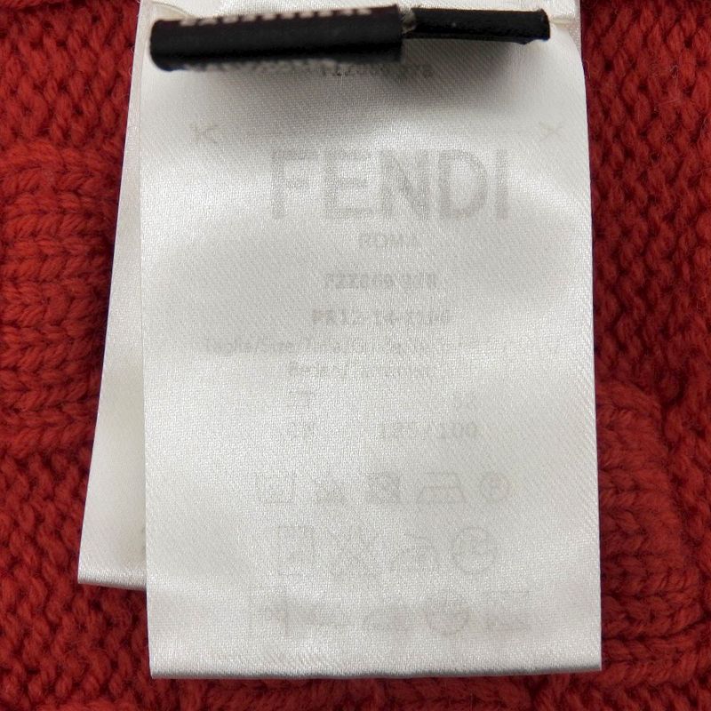 Fendi Cashmere Blend Cable Knit Sweater Size 52 Red Men's Used