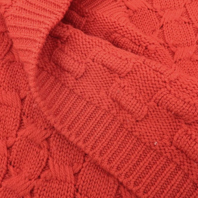 Fendi Cashmere Blend Cable Knit Sweater Size 52 Red Men's Used