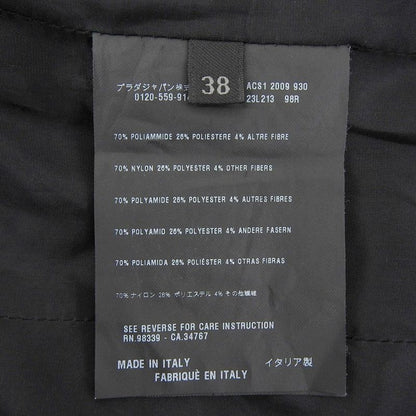 Prada Short Sleeve Nylon Dress Long Dress 38 Black Women's Used