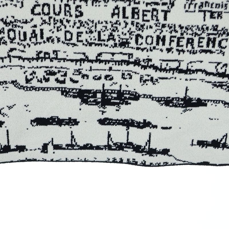 Christian Dior Plan De Paris Rayon Short Sleeve Dress Black/white 324r03am505