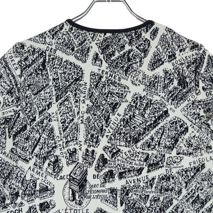 Christian Dior Plan De Paris Rayon Short Sleeve Dress Black/white 324r03am505