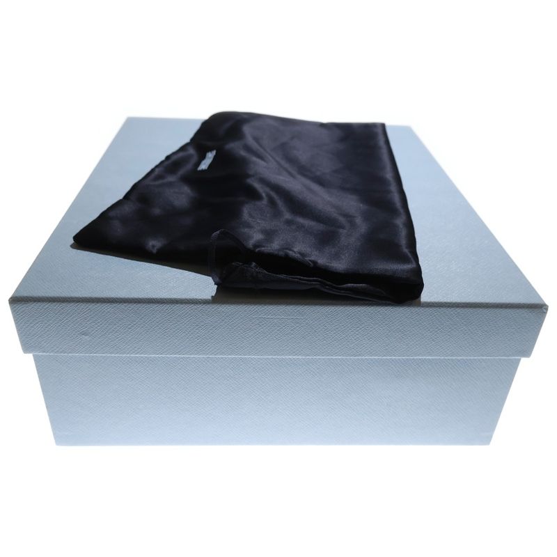 Prada 23AW Re-nylon Leather Triangle Logo Plate Heel Lace Up High Cut Short