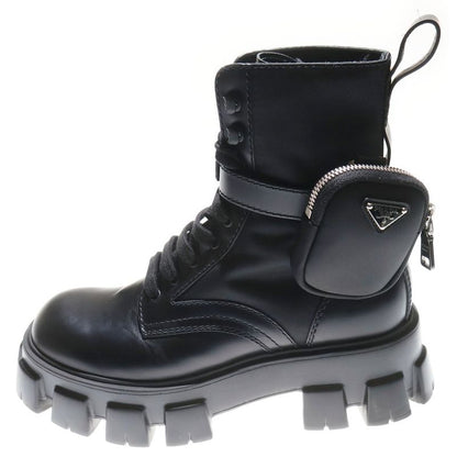 Prada Monolith Combat Boots Re-nylon Monolith Re-nylon Triangle Logo High Cut