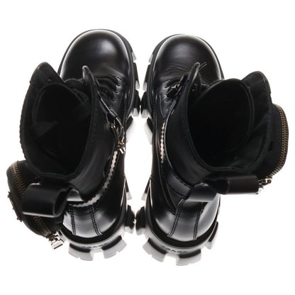 Prada Monolith Combat Boots Re-nylon Monolith Re-nylon Triangle Logo High Cut