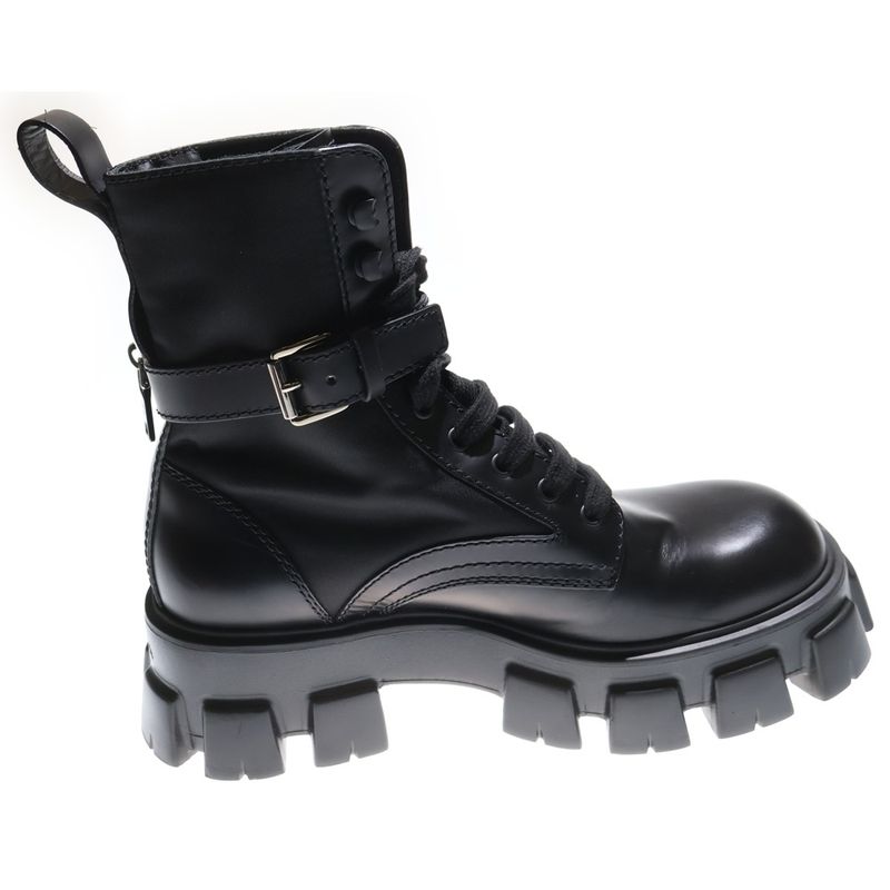 Prada Monolith Combat Boots Re-nylon Monolith Re-nylon Triangle Logo High Cut