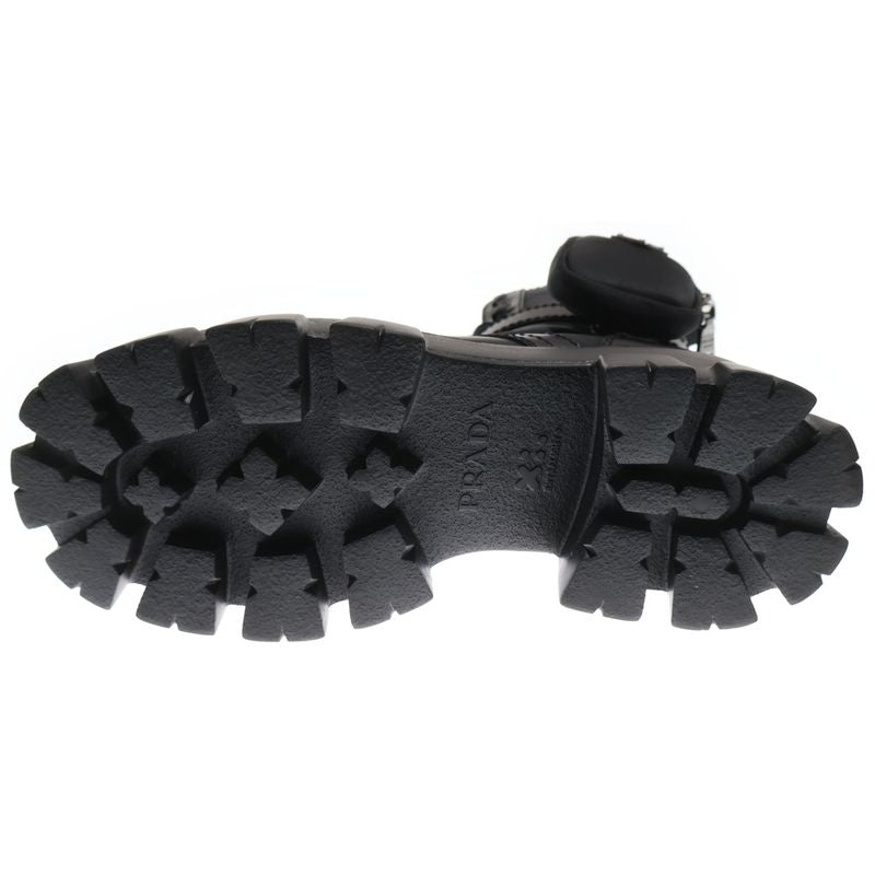 Prada Monolith Combat Boots Re-nylon Monolith Re-nylon Triangle Logo High Cut