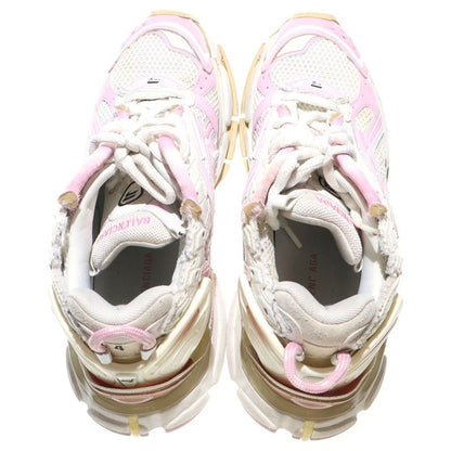Balenciaga Runner Damaged Low Cut Sneakers White/pink 712821