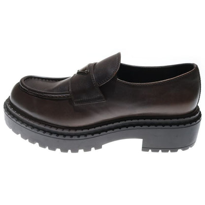 Prada Leather Loafers 2de148 Brushed Leather Loafers 9 Brown
