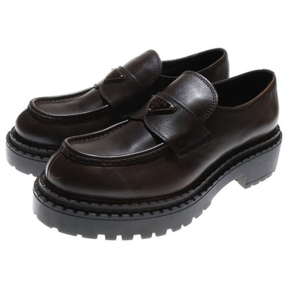 Prada Leather Loafers 2de148 Brushed Leather Loafers 9 Brown