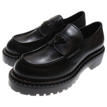 Prada Leather Loafers 2de148 Brushed Leather Loafers 9.5 Black