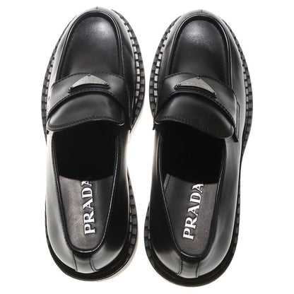 Prada Leather Loafers 2de148 Brushed Leather Loafers 9.5 Black