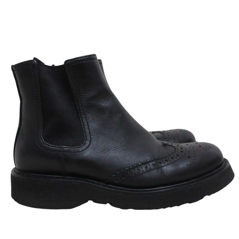 Good Prada Wingtip Side Gore Chelsea Boots 36.5 Equivalent to 23.5cm (9.25in)