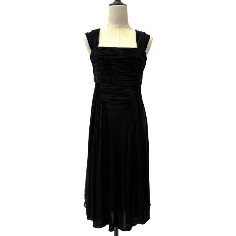 Good Yves Saint Laurent Sleeveless Draped Gather Dress S