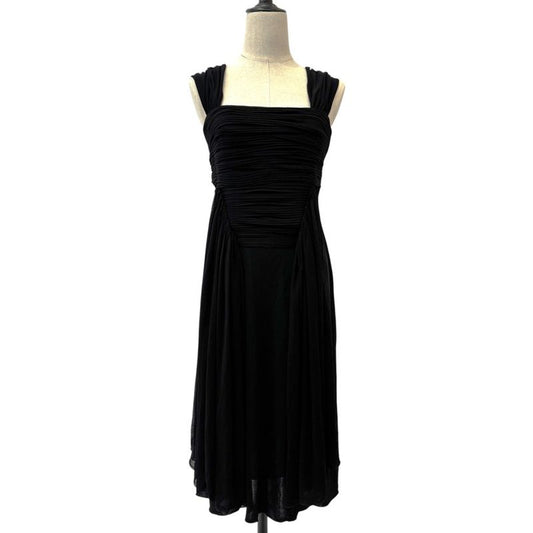 Good Yves Saint Laurent Sleeveless Draped Gather Dress S