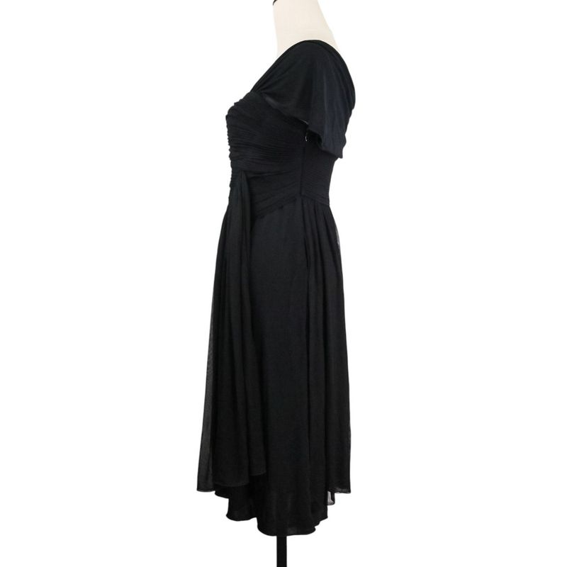Good Yves Saint Laurent Sleeveless Draped Gather Dress S