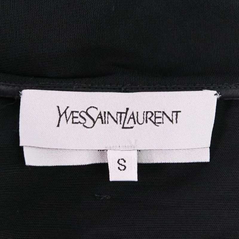 Good Yves Saint Laurent Sleeveless Draped Gather Dress S