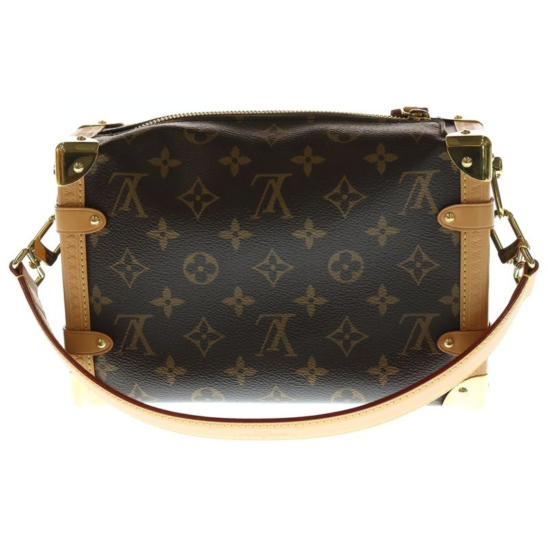 Louis Vuitton Monogram Side Trunk MM Shoulder Bag Pochette Bag Brown Pvcleather