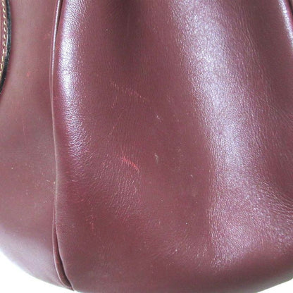 Good Cartier Must Line Leather Draw String Shoulder Bag Bordeaux and Gold