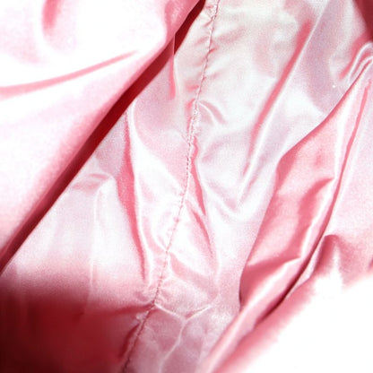 Prada Tessuto Tote Handbag Black And Pink Nylon Bt0165 Silver Hardware